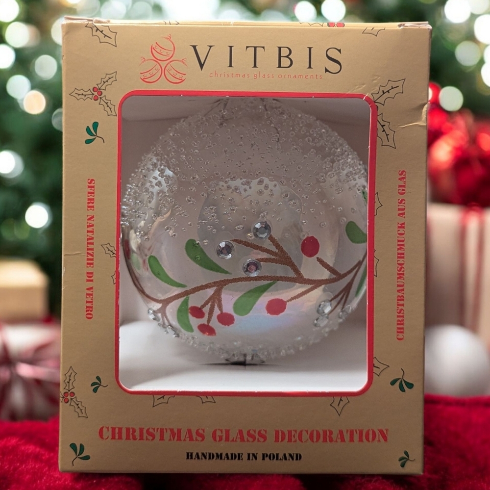 Vitbis Glass Christmas Ornament